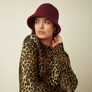 Sombrero Cloche Burdeos