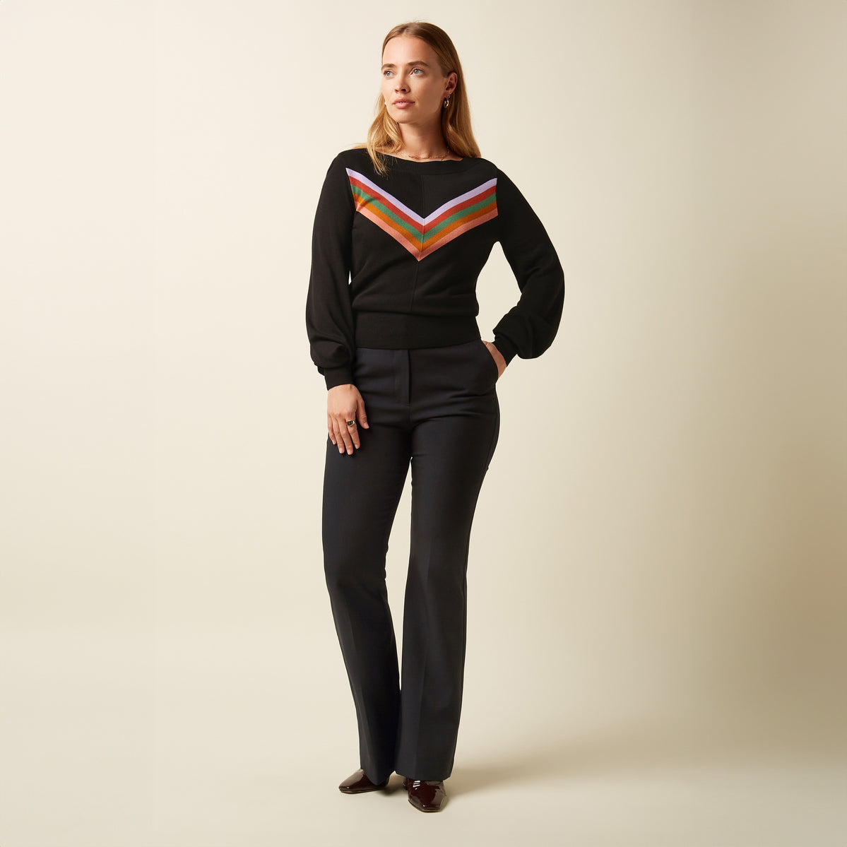 Audrey Bell Sweater Top Azzy black