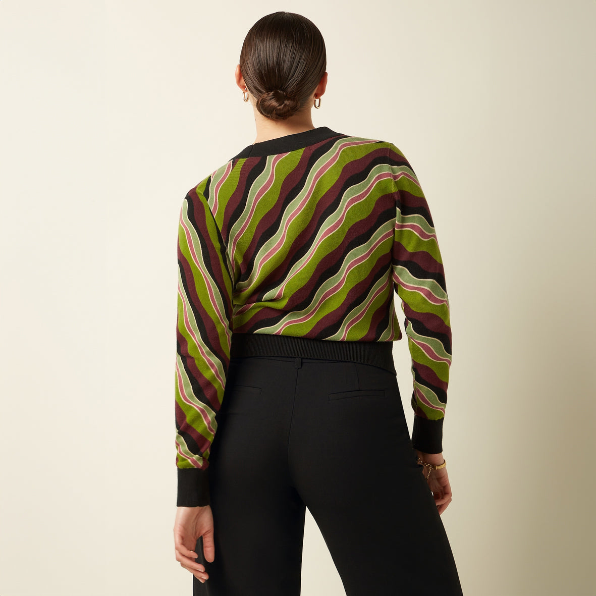 Deep V Razzle Cardigan