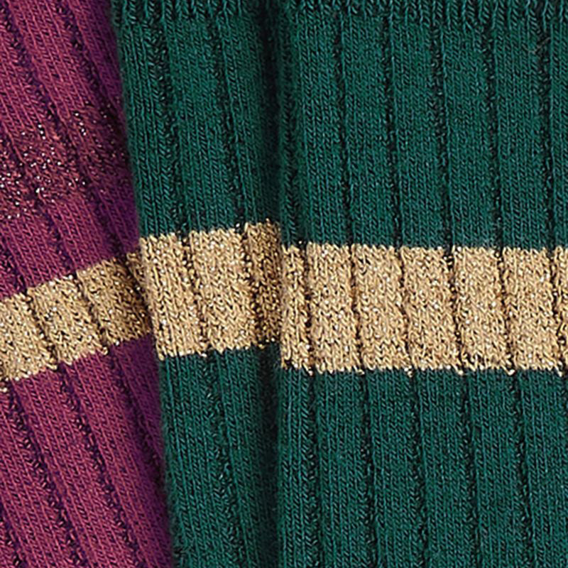 Pack de calcetines en verde pino y burdeos