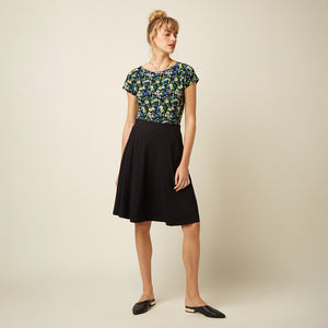 Falda Serena Skirt Milano Crepe negro