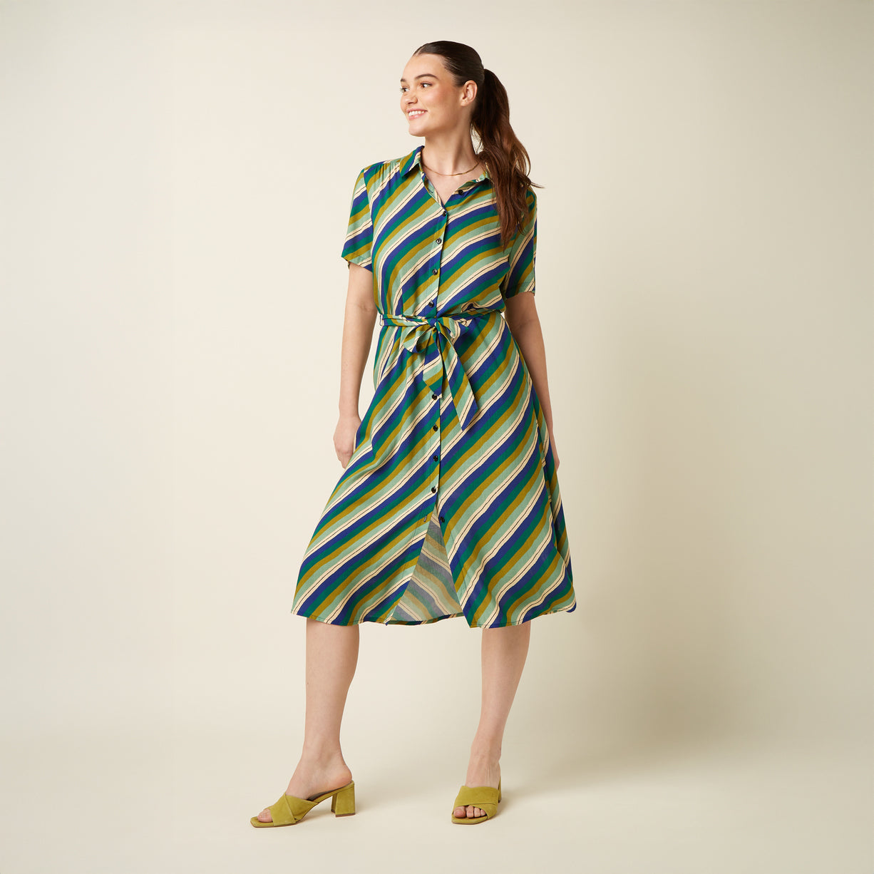Olive Midi Dress Cliff