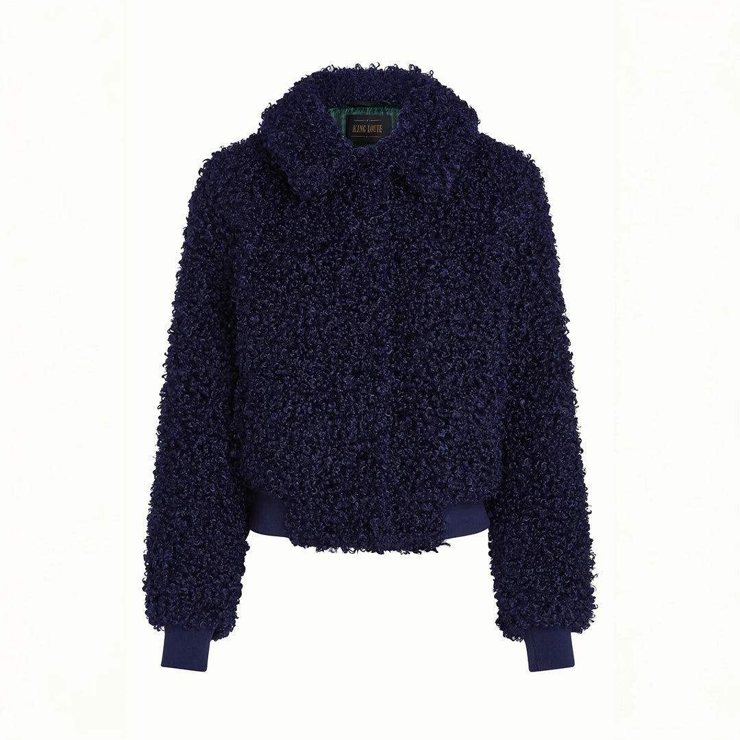 Chaqueta Isa con cuello de pelo Basil