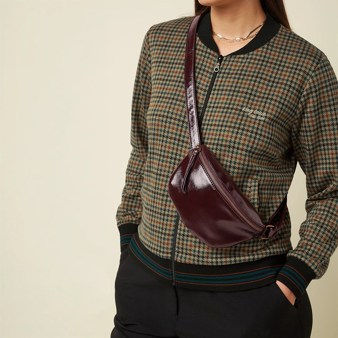 Bolso Pequeño de Charol The Little Pack Burdeos