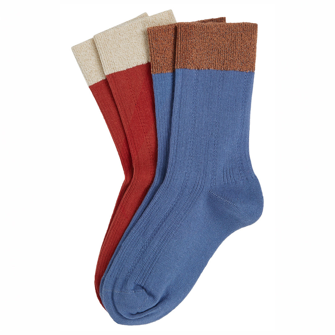 Pack 2 Pares de Calcetines Maris - Ruby Red / Azul Marrón