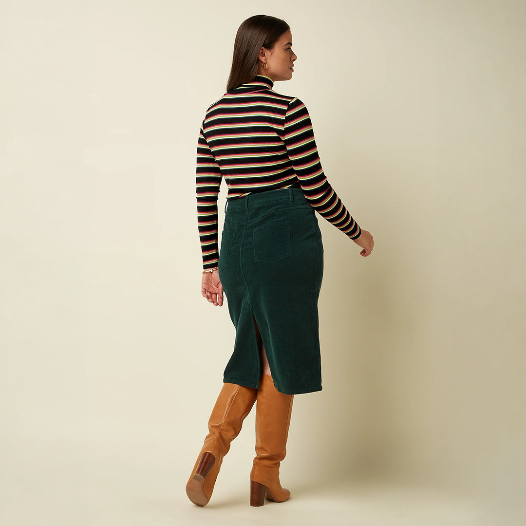 Jersey Rollneck Top Lottie Stripe