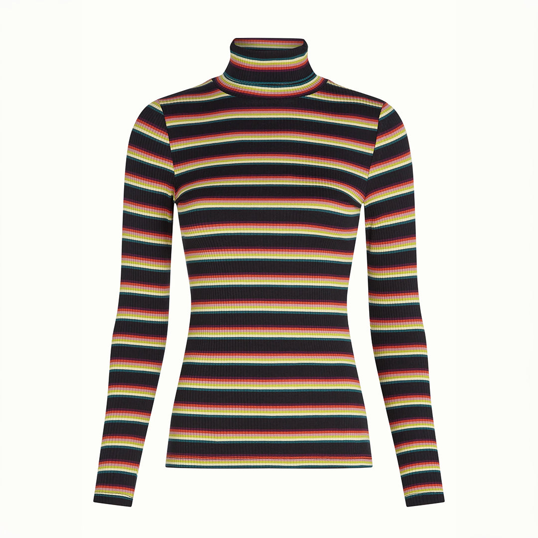 Jersey Rollneck Top Lottie Stripe