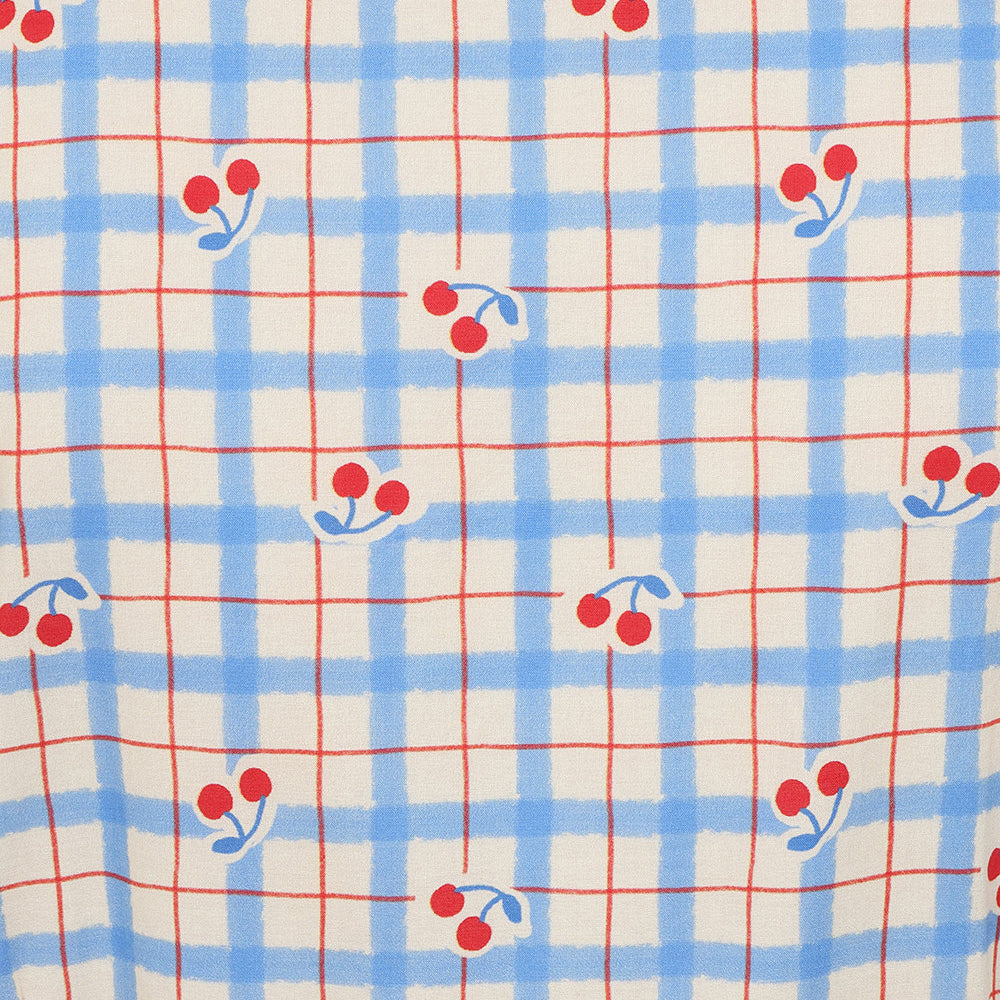 Vestido Blue Bella Cherry Check