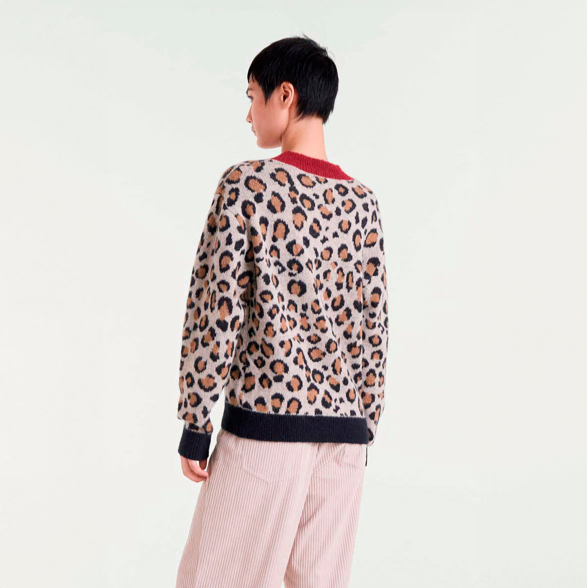 Jersey Jacquard Mini Leopard