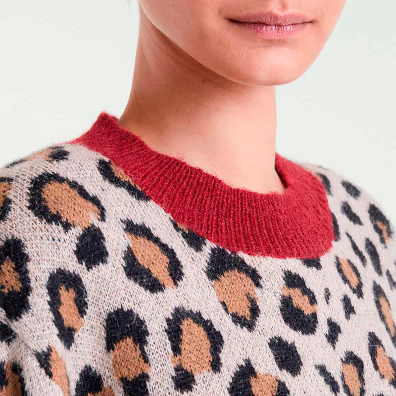 Jersey Jacquard Mini Leopard