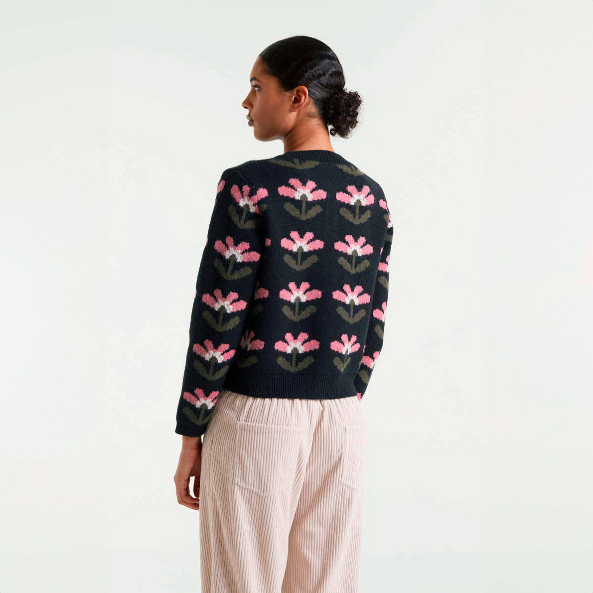 Baboushka Big Print Jacquard Cardigan