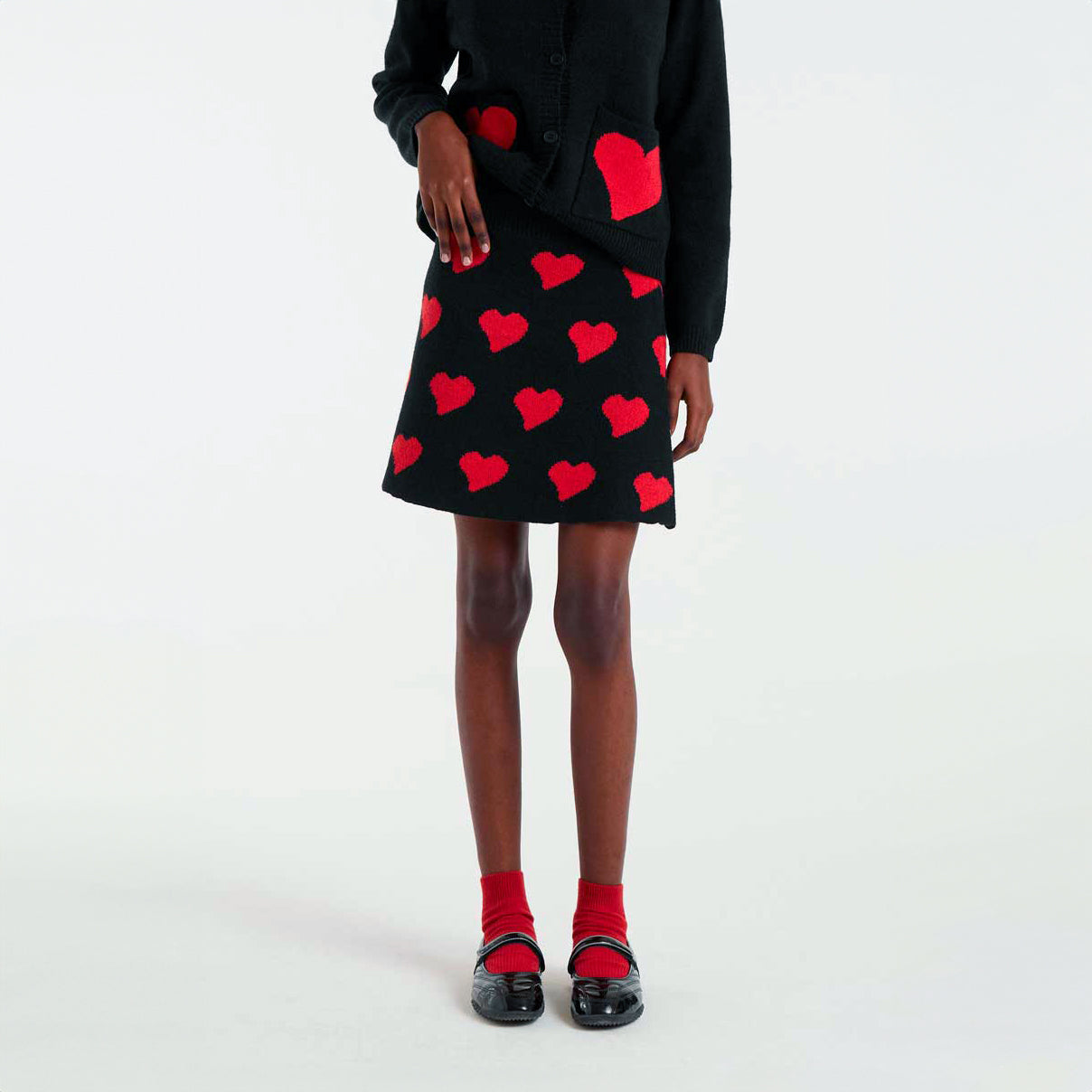 Falda corta con estampado Heart Attack Small