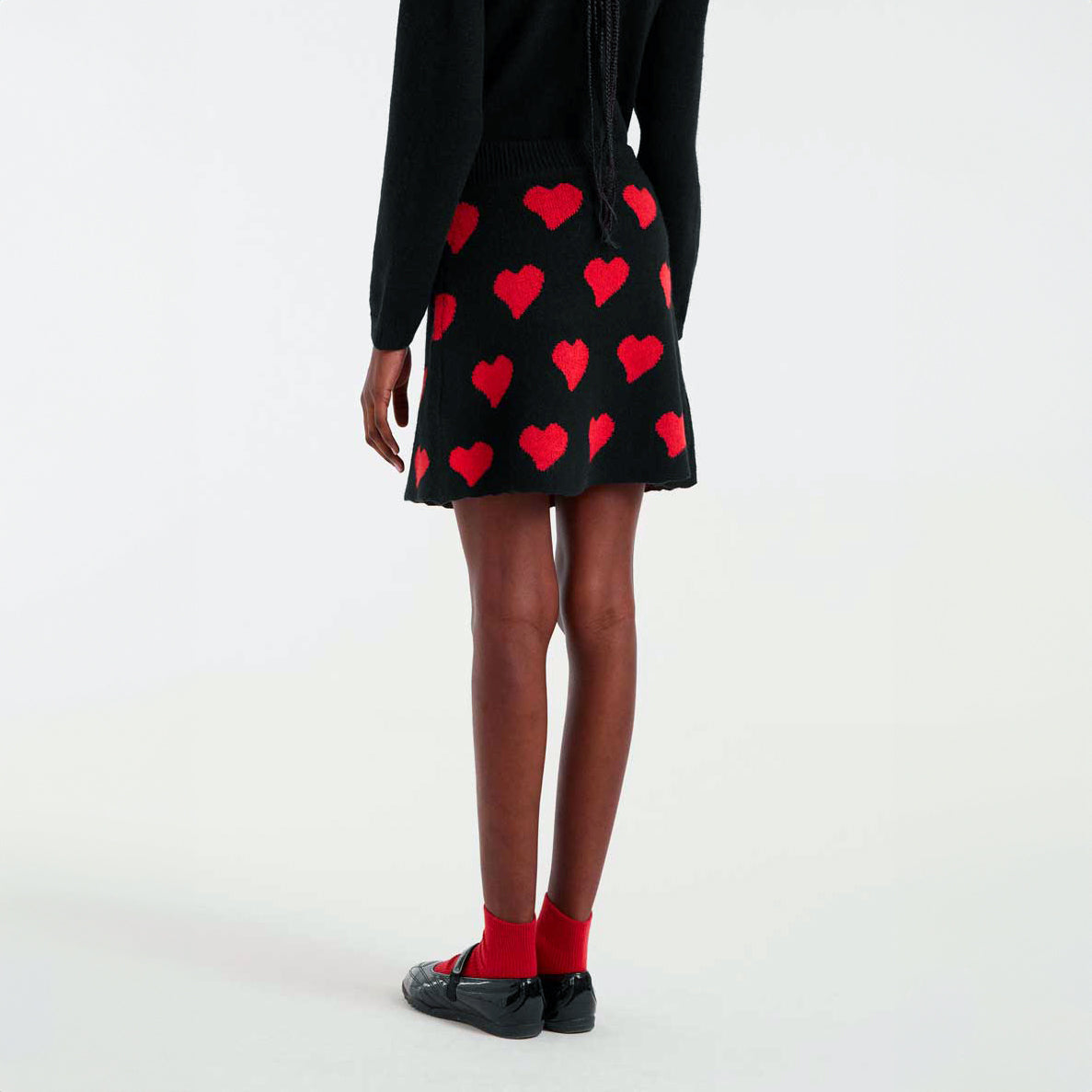 Falda corta con estampado Heart Attack Small