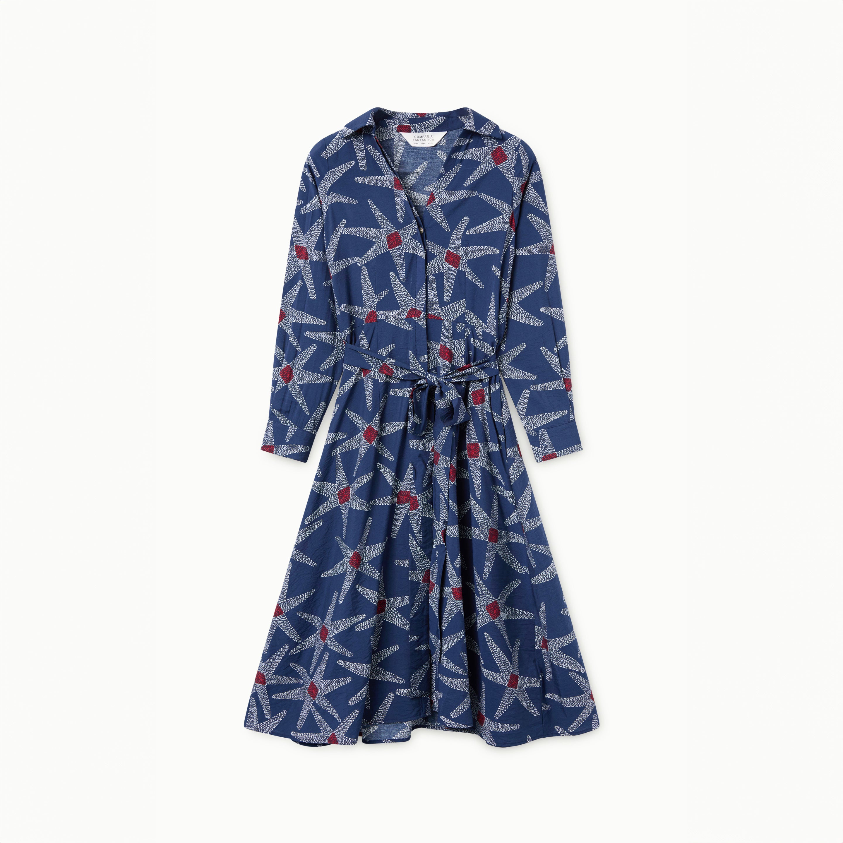 Vestido midi estampado Starships