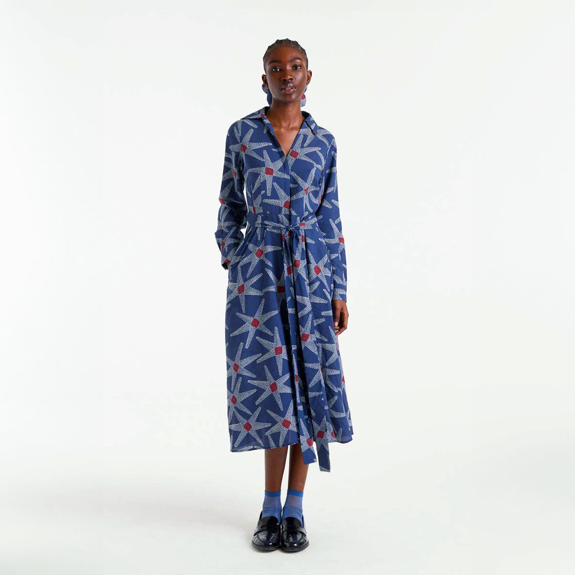 Vestido midi estampado Starships