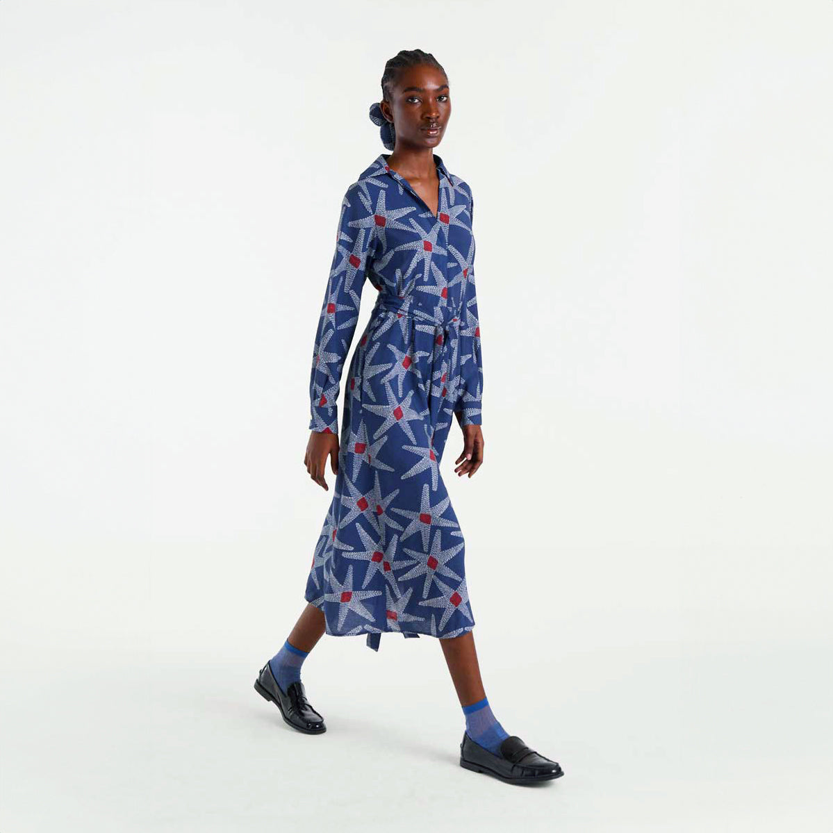 Vestido midi estampado Starships