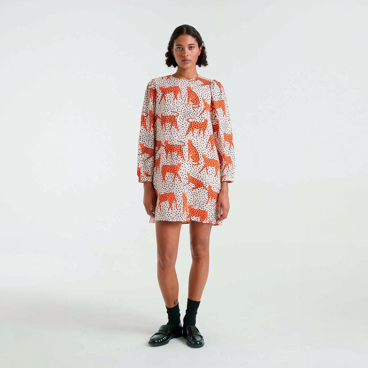 Vestido corto estampado Tano