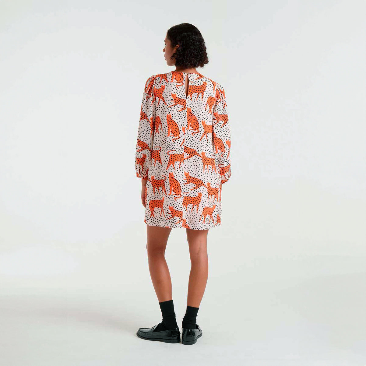 Vestido corto estampado Tano