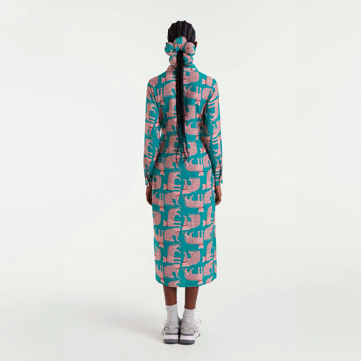 Vestido midi con estampado Onca