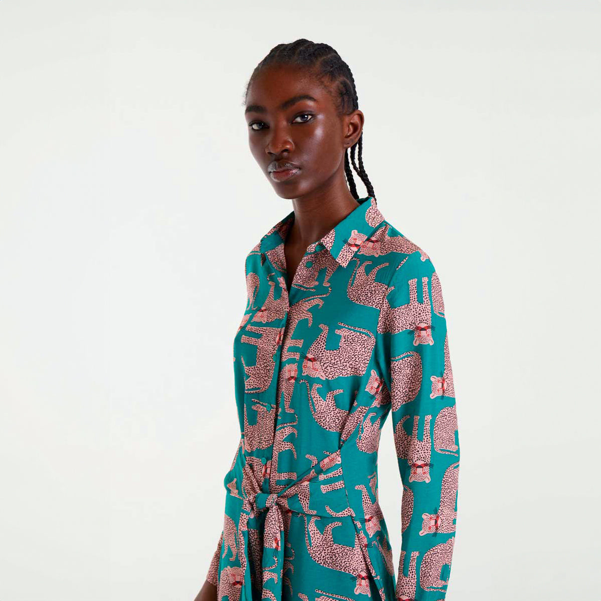 Vestido midi con estampado Onca