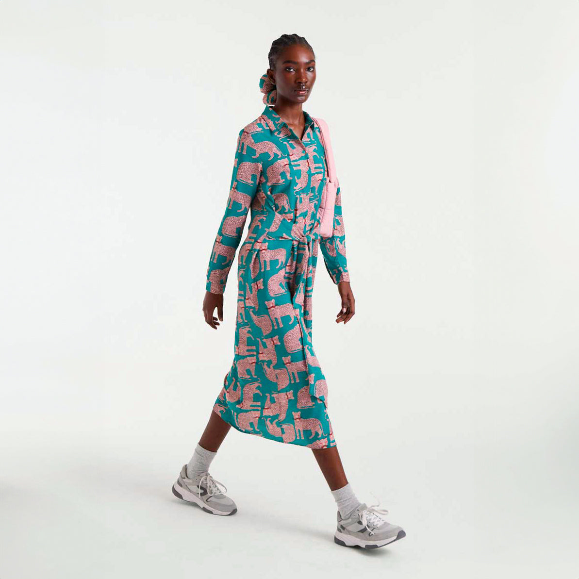 Vestido midi con estampado Onca