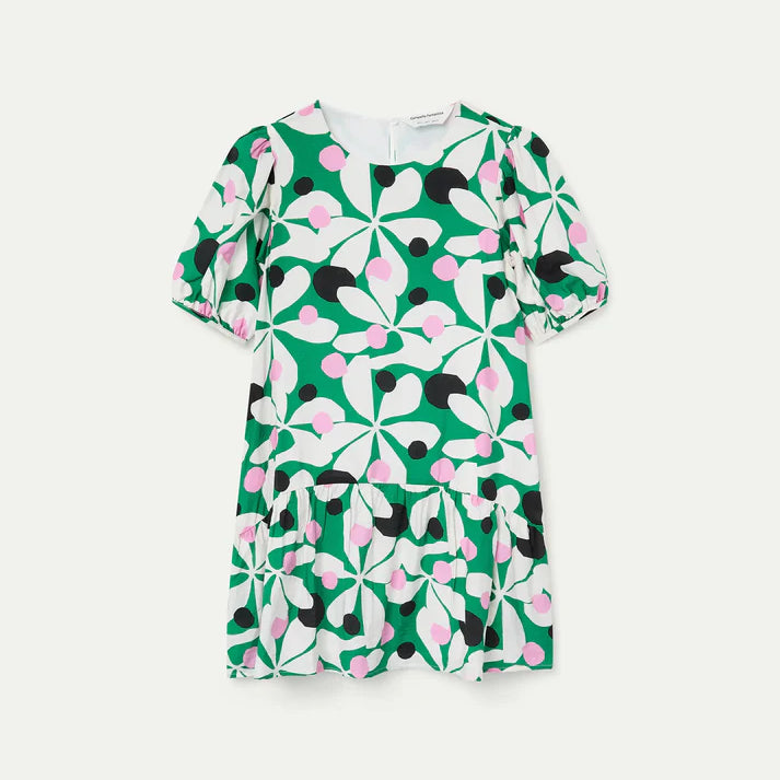 Vestido corto con estampado Hosta