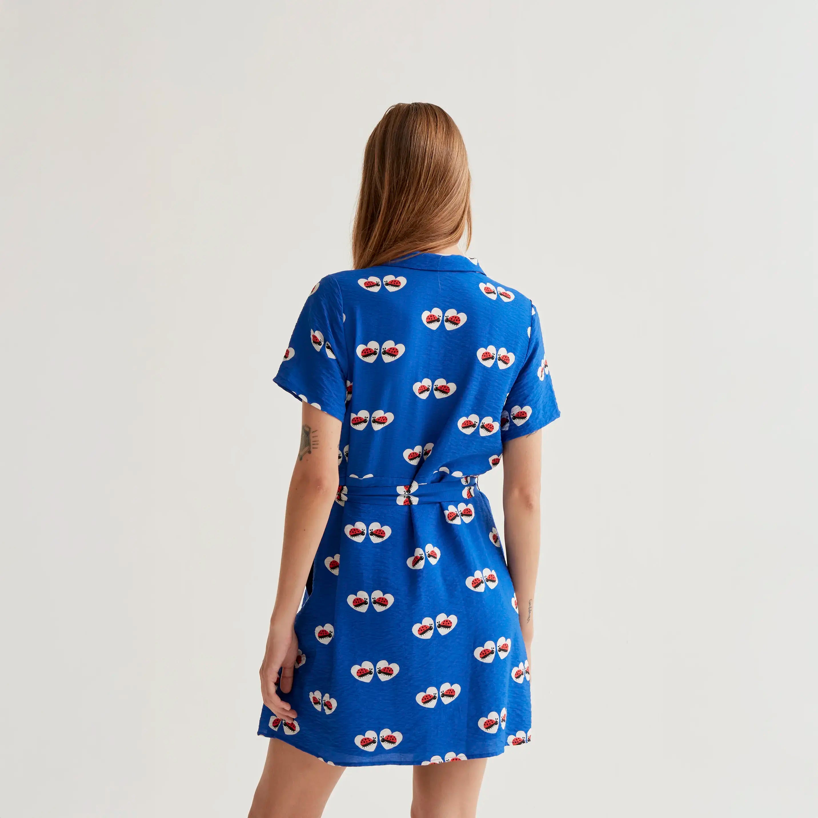 Vestido corto con estampado Coccinella