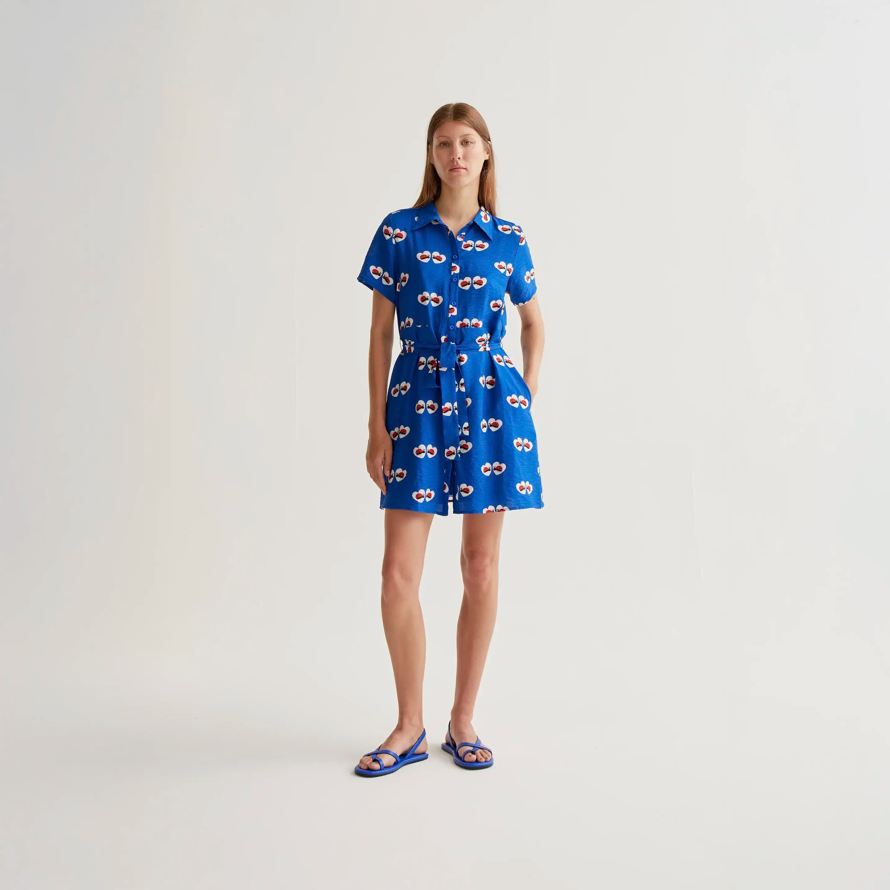 Vestido corto con estampado Coccinella