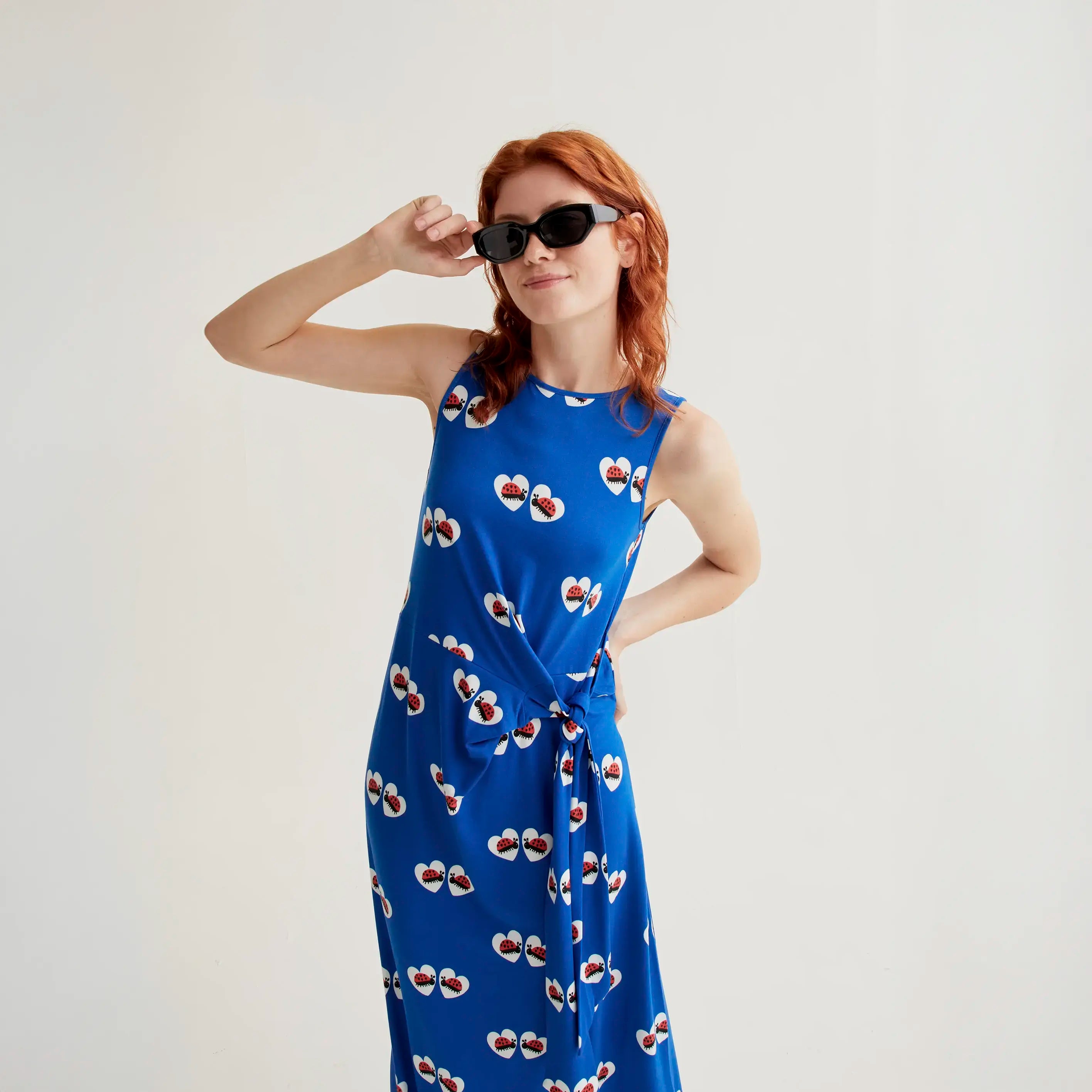 Vestido largo estampado Coccinella