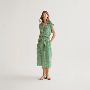 Vestido midi con estampado Lavagna Green