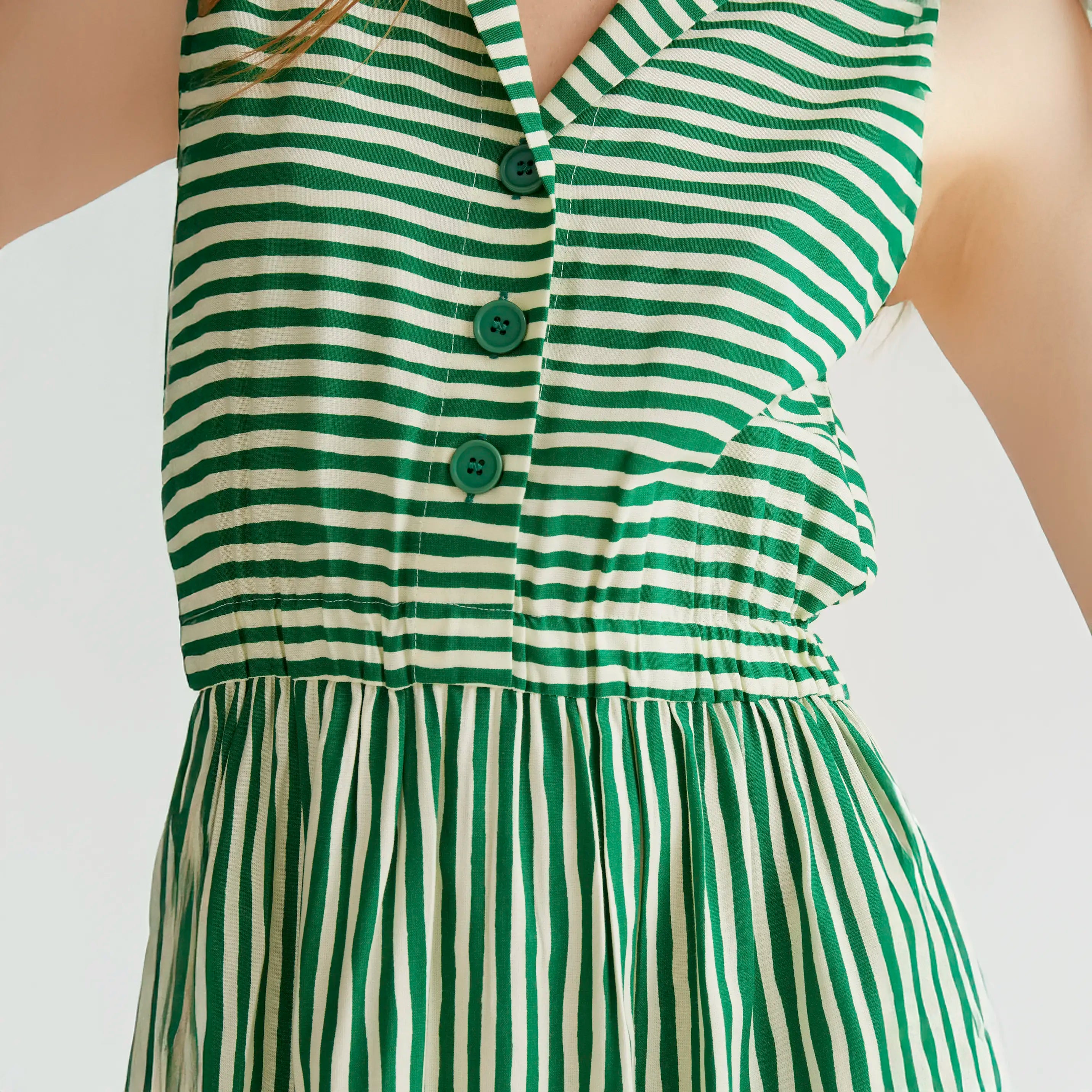 Lavagna Green print midi dress