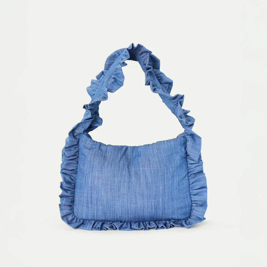 Bolso 100% algodón chambray azul claro