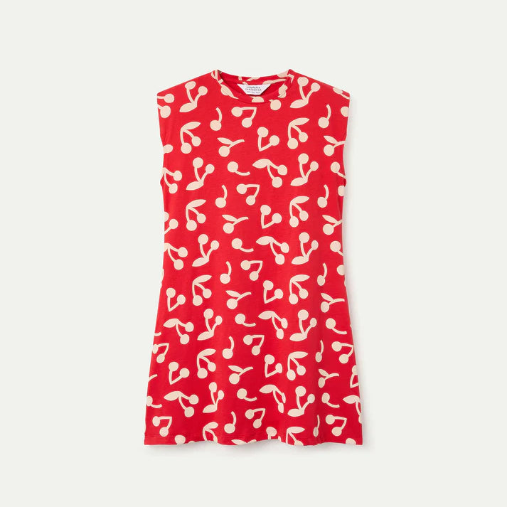 Vestido corto con estampado Red Guinda