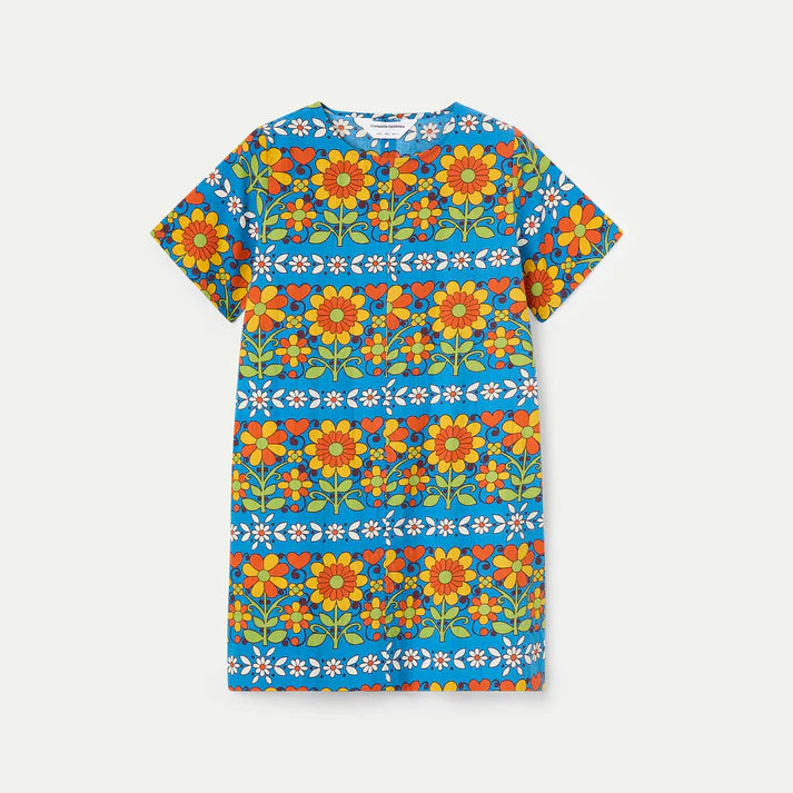 Short dress with Garden print