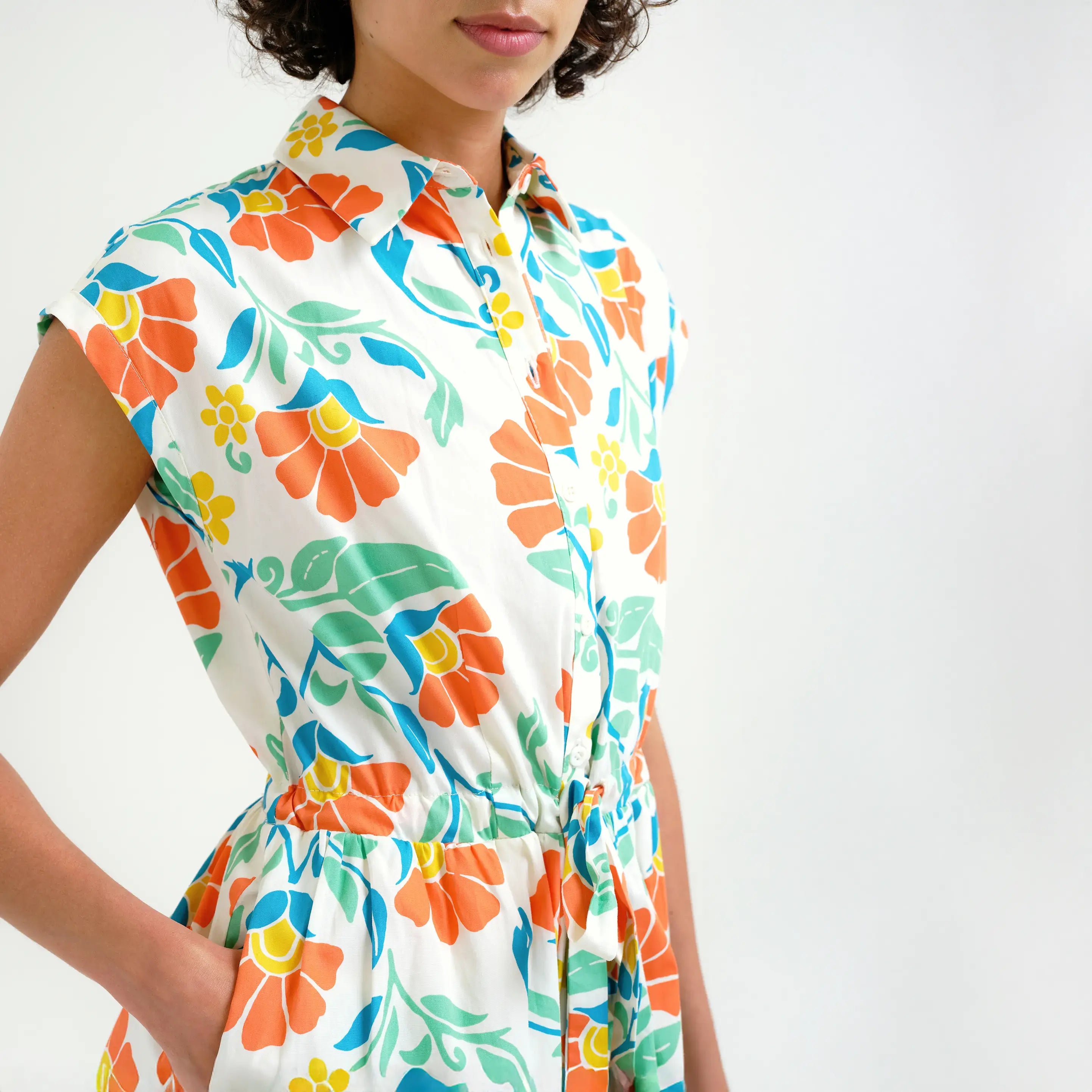 Vestido midi con estampado Big Royal