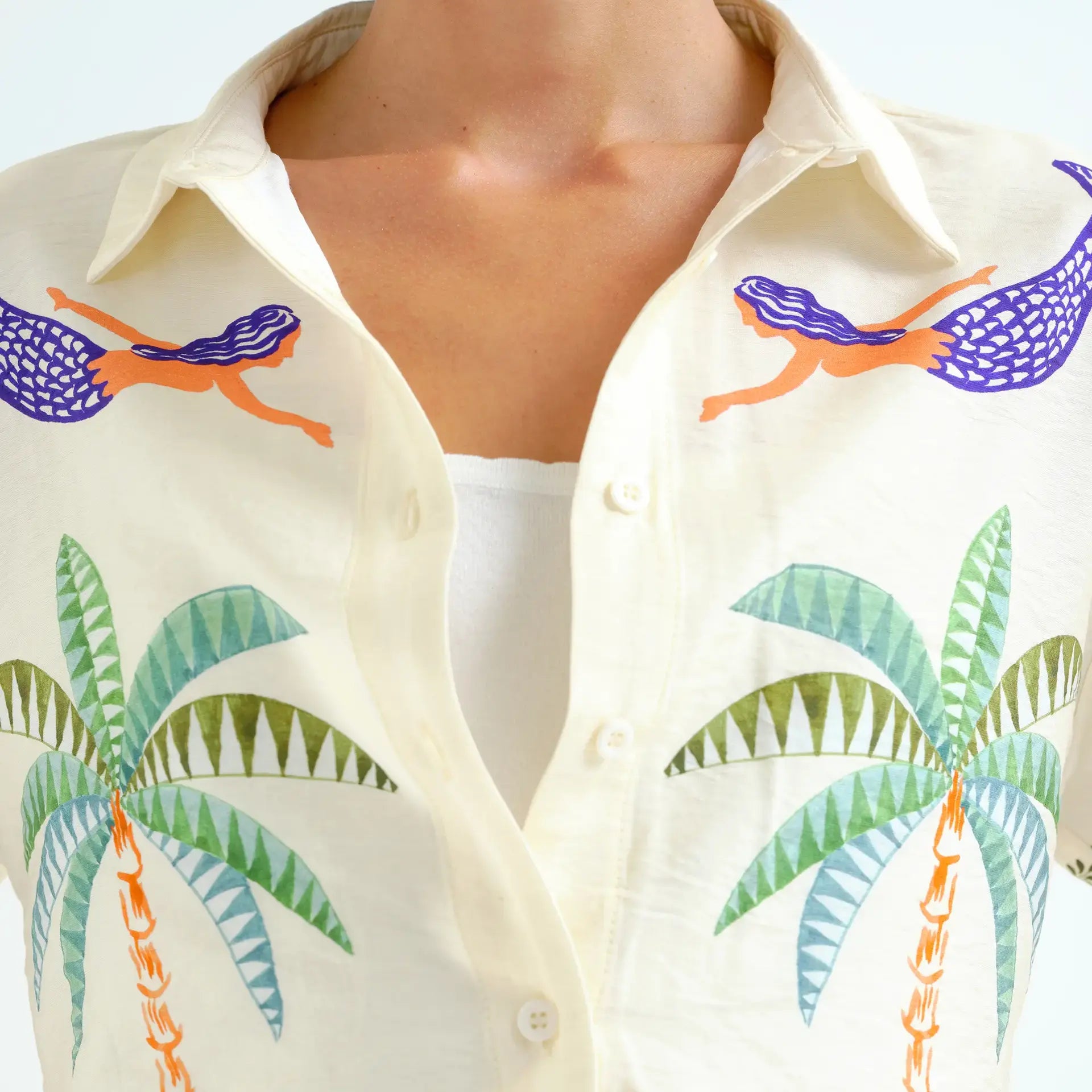 Camisa con estampado Palm & Mermaid