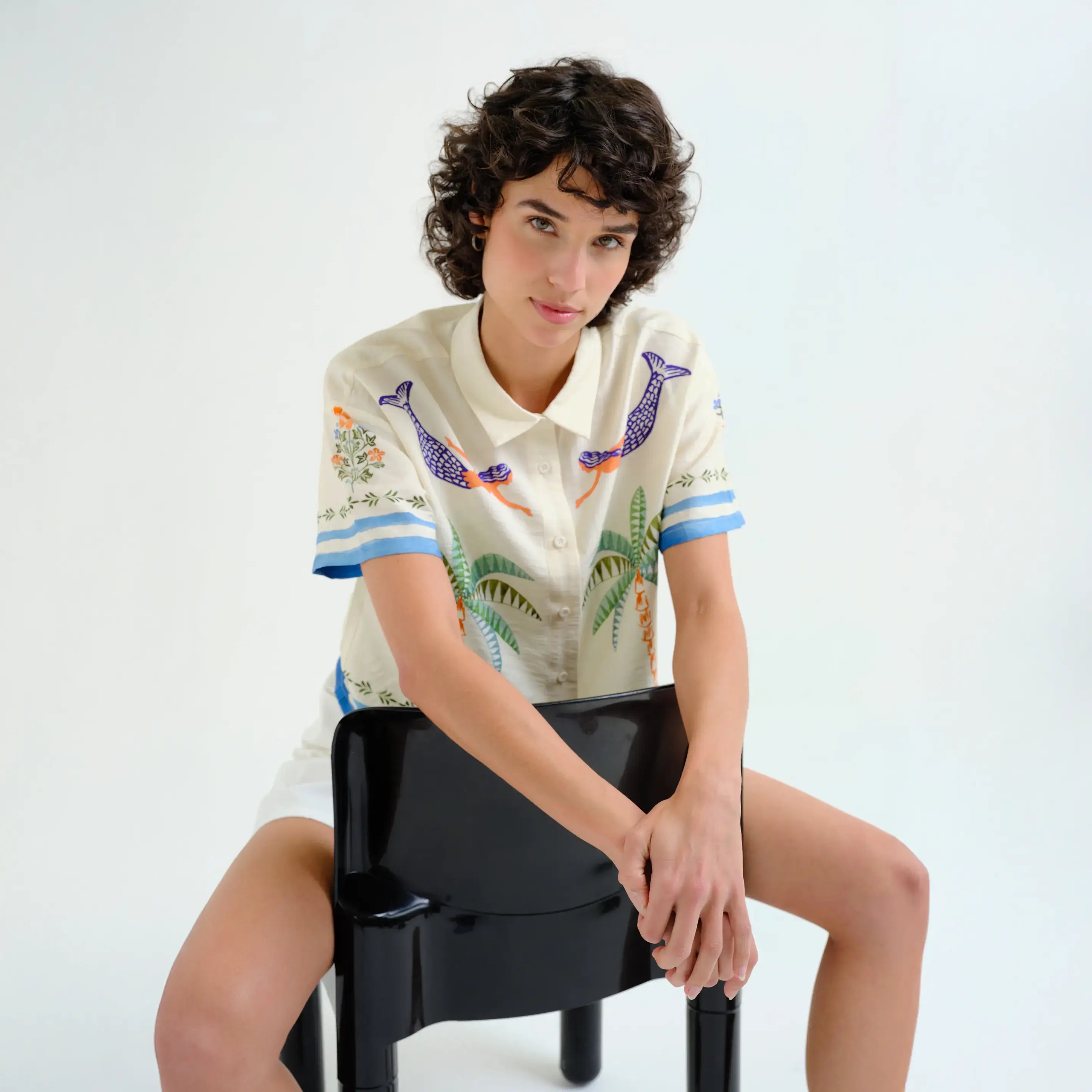 Camisa con estampado Palm & Mermaid
