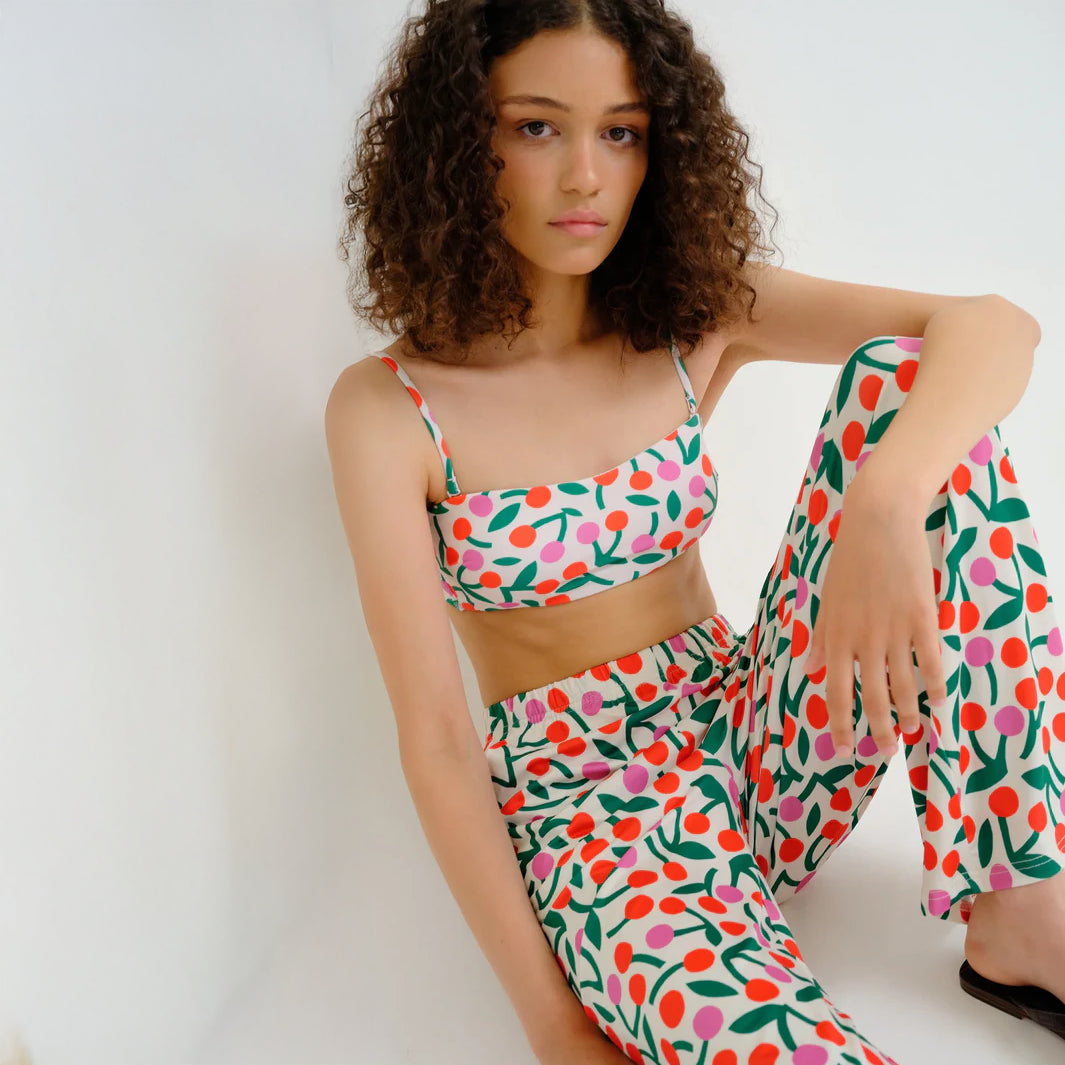 Pantalón con estampado Guinda