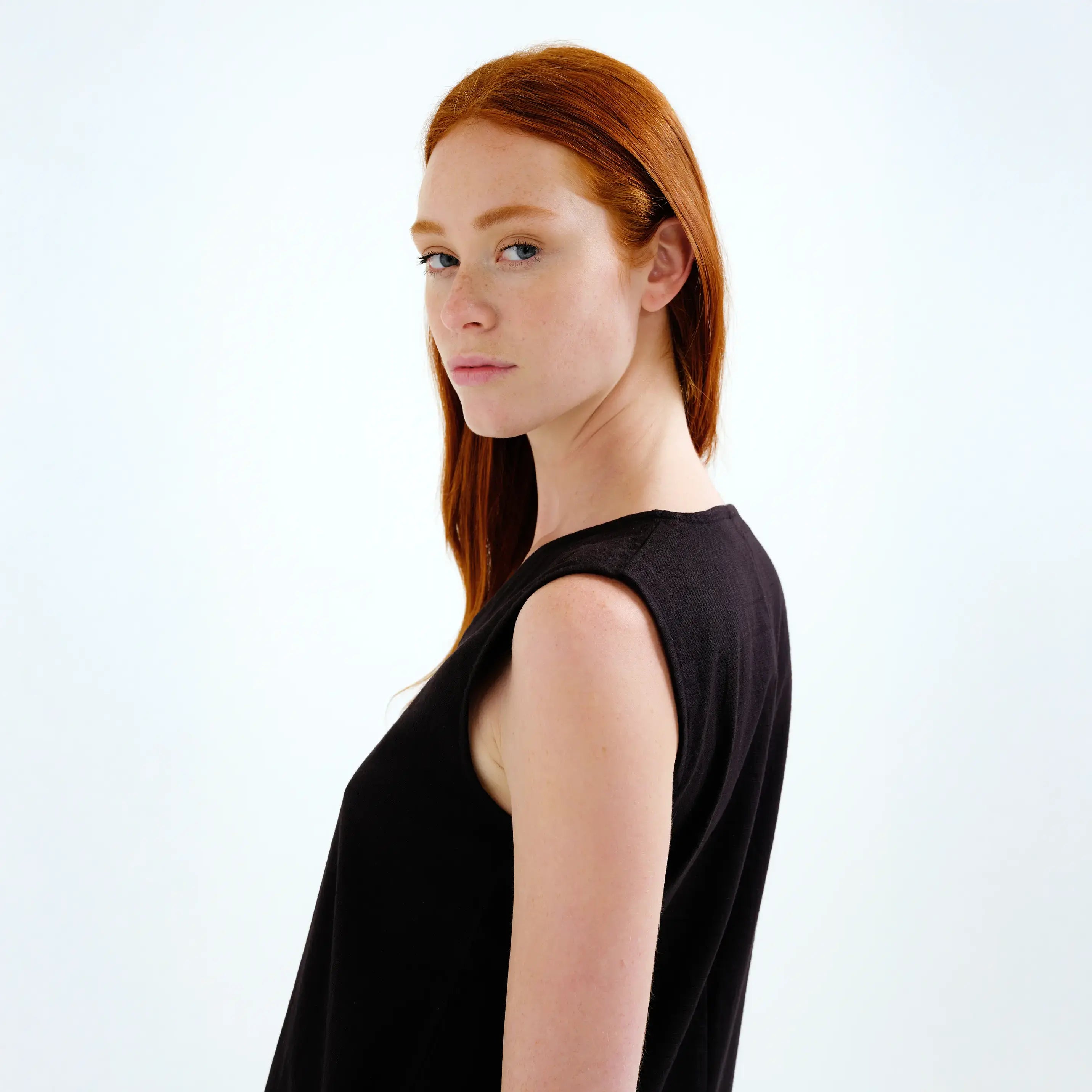 Vestido corto 100% algodón negro