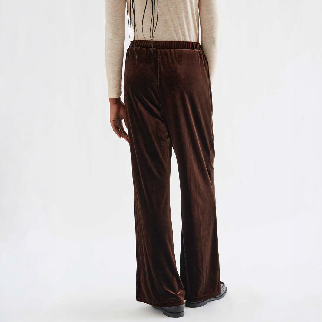 Pantalón de Terciopelo Marrón Chocolate Pernera Ancha