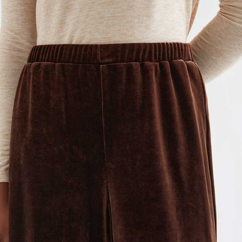 Pantalón de Terciopelo Marrón Chocolate Pernera Ancha