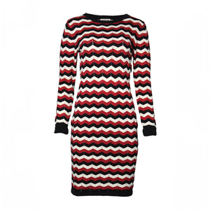 Vestido Weavy Rojo, Negro y blanco