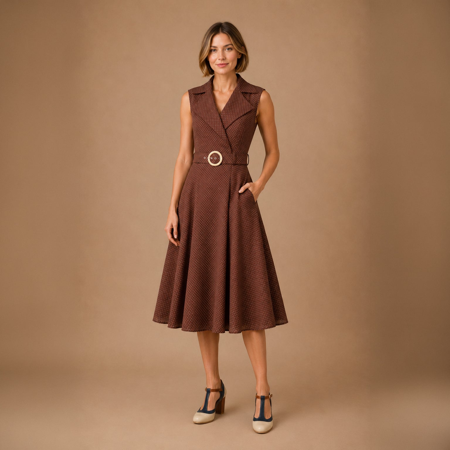 Vestido Sky Polka Wrap