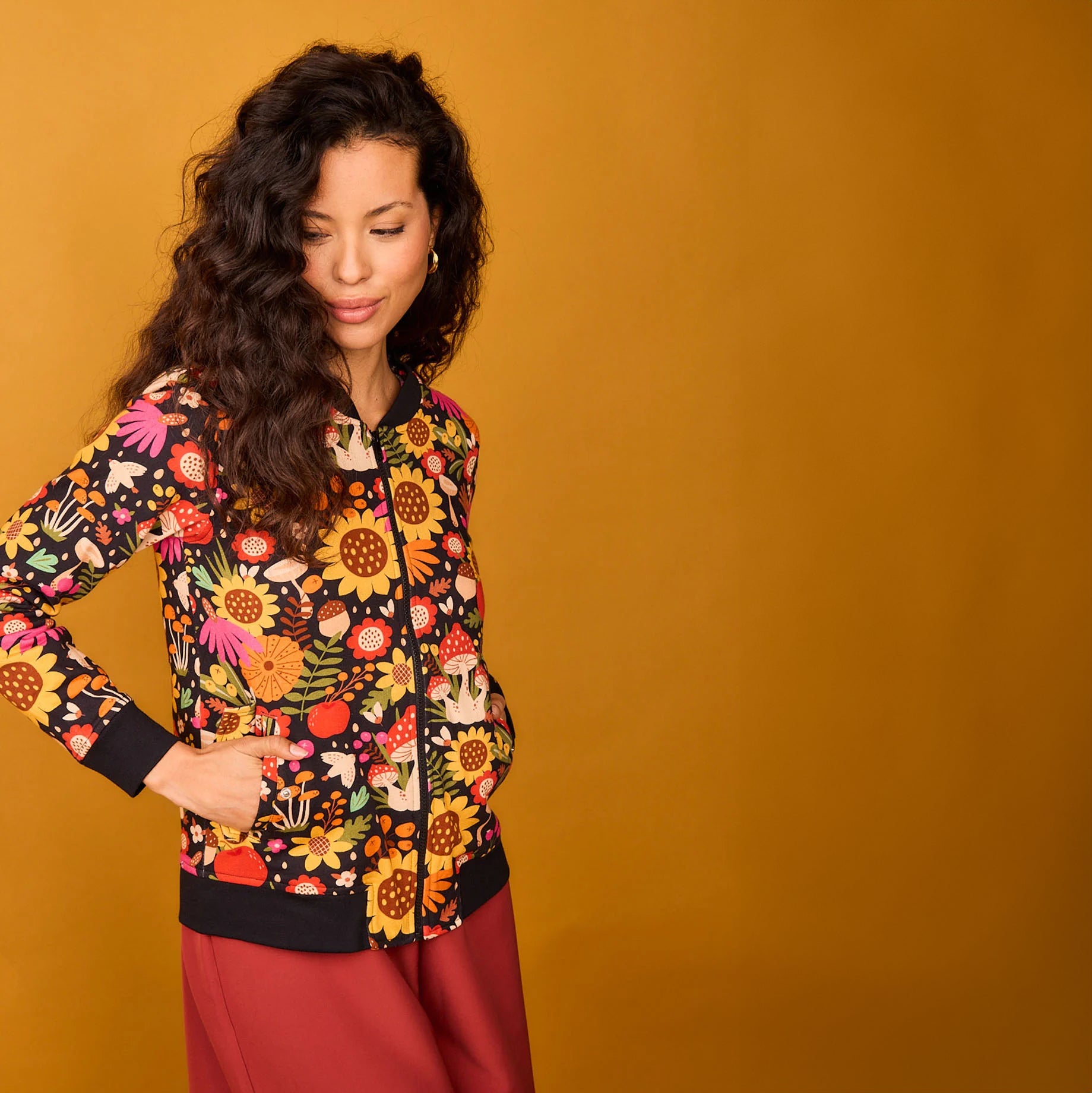 Bomber Bosque Blanca Girasol