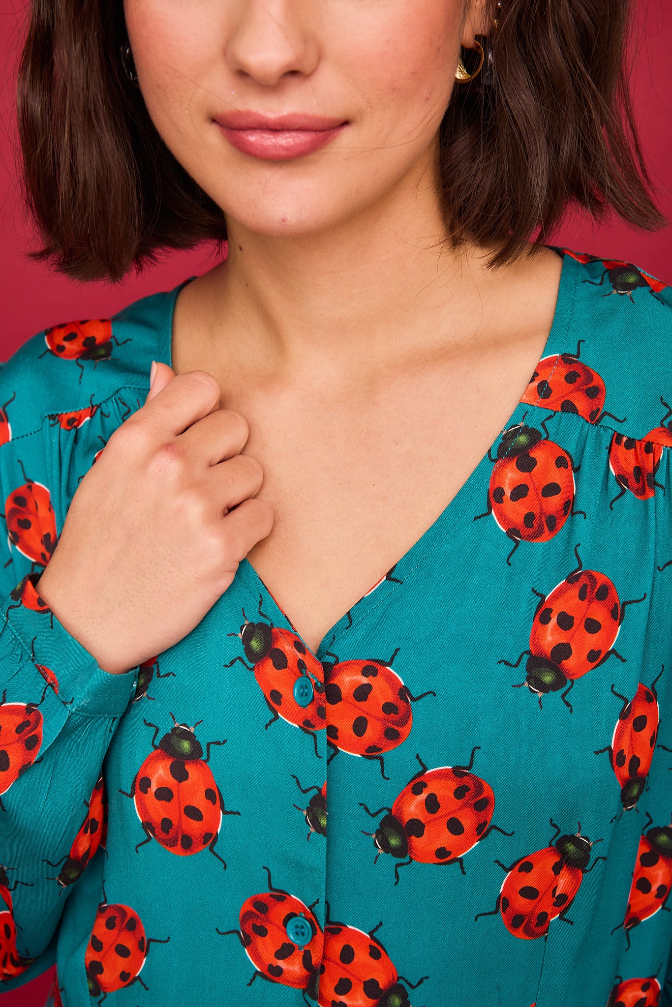 Ladybug Berry Short Dress