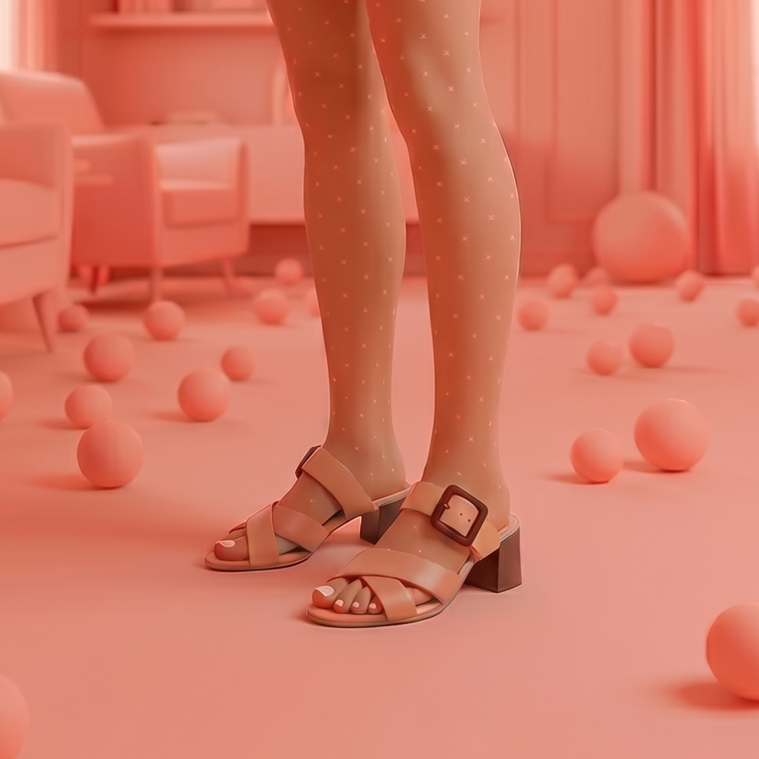 Tamara coral and navy blue