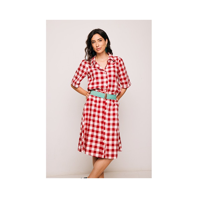 Falda San Juan vichi rojo