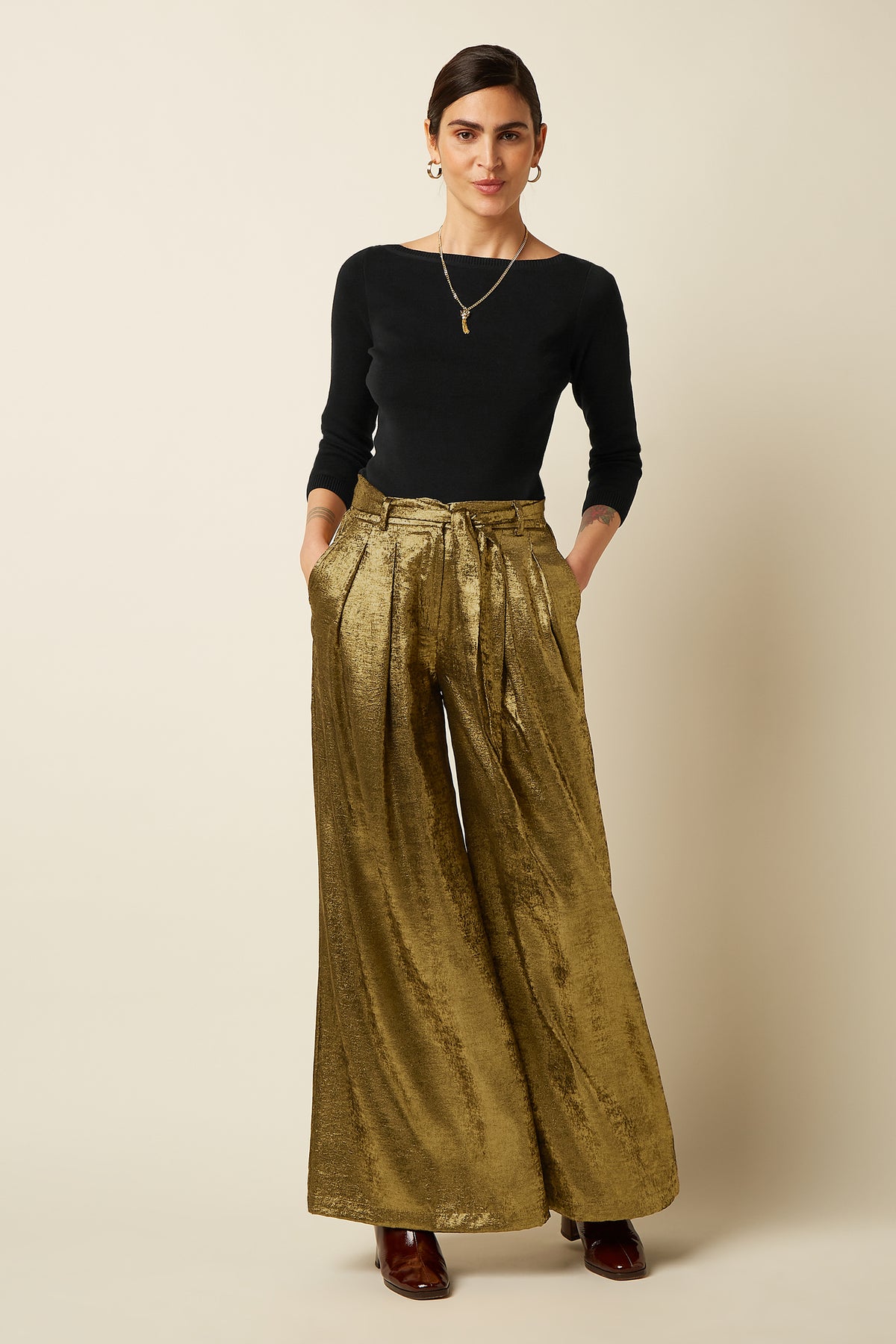 Pantalón Marnie Flambe dorado