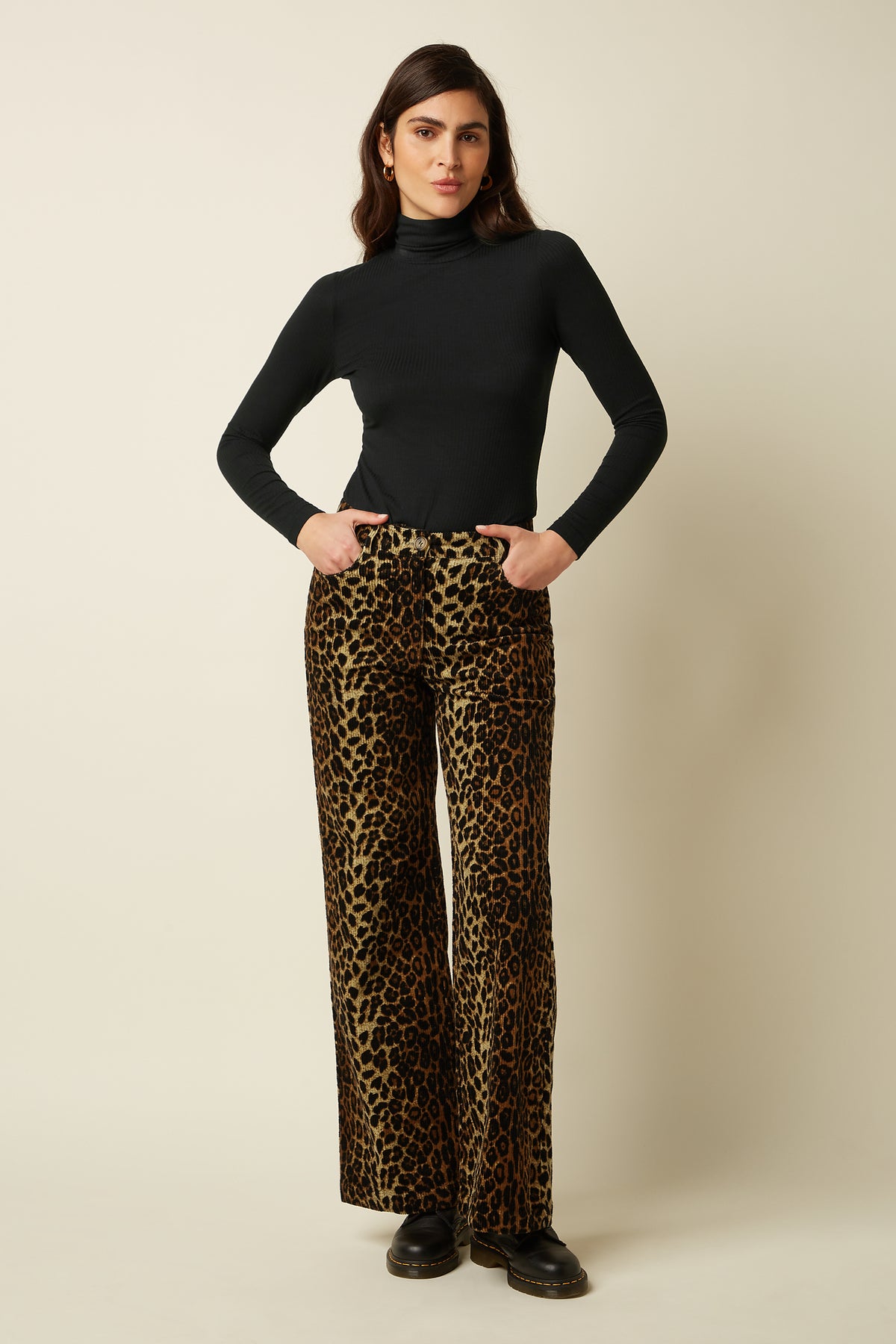 Pantalón Paige de pana natural