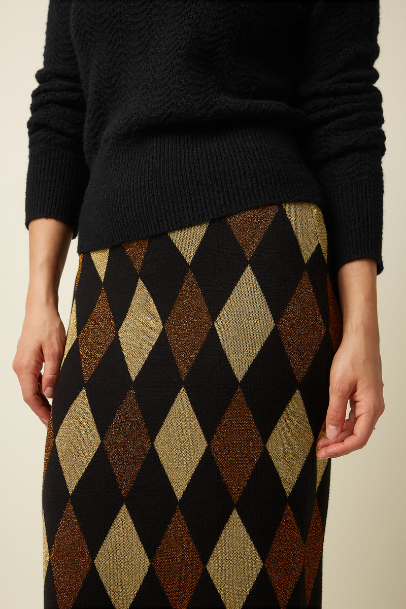 Falda midi Glim negra
